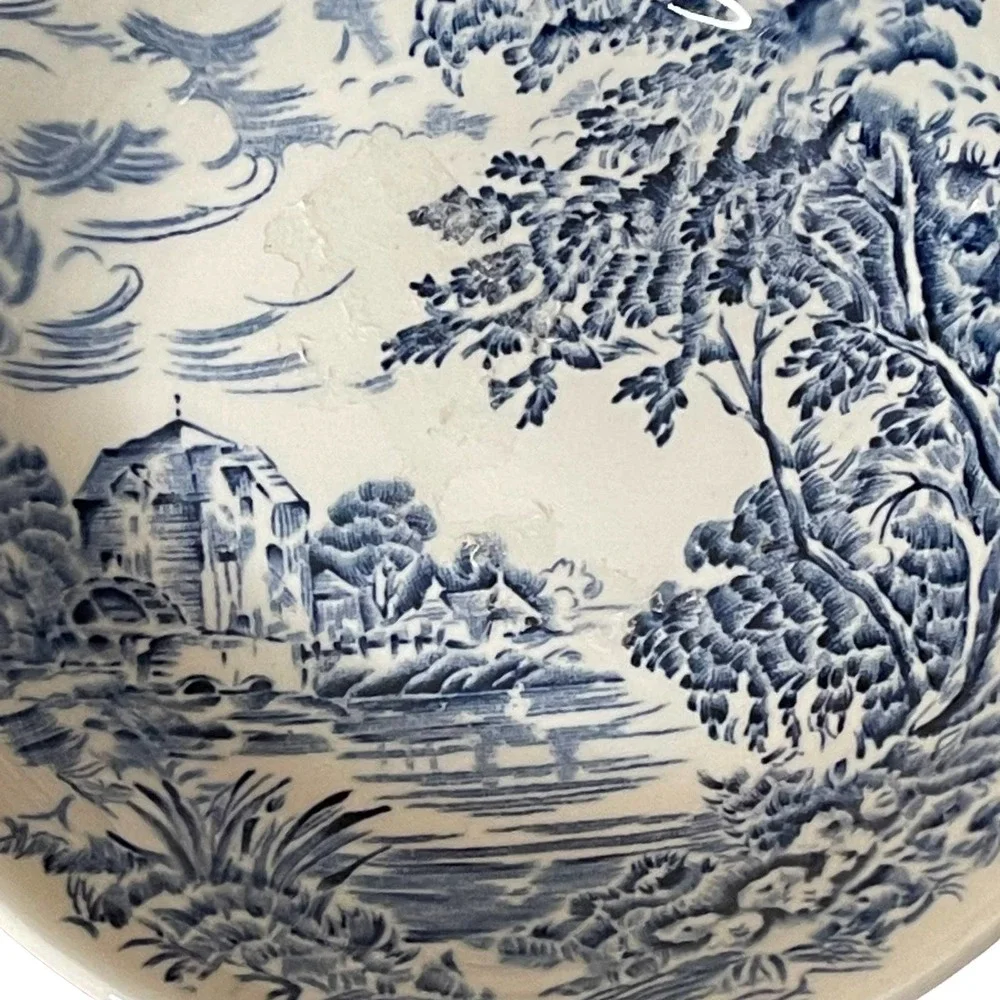 Vintage Enoch Wedgewood‎ Countryside Small Bowl Blue White 5